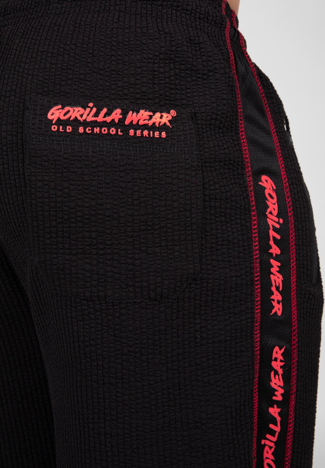 Gorilla Wear Buffalo Old School Workout Pants - Noir/Rouge