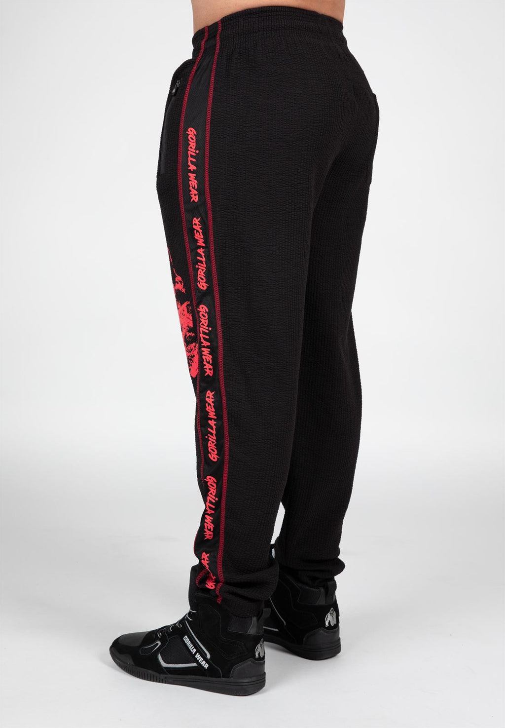 Gorilla Wear Buffalo Old School Workout Pants - Noir/Rouge