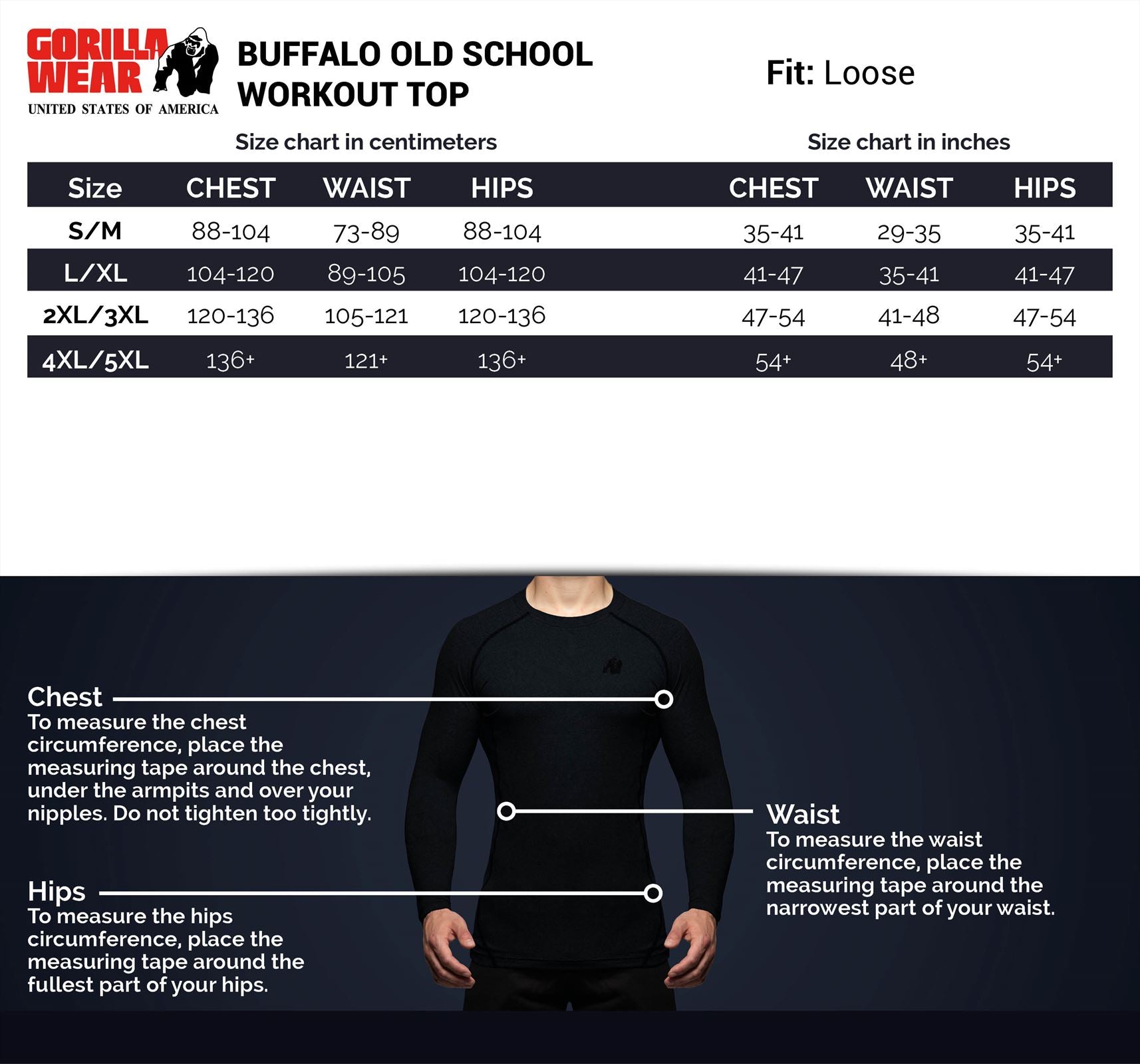 Gorilla Wear Buffalo Old School Workout T-Shirt - Zwart/Grijs