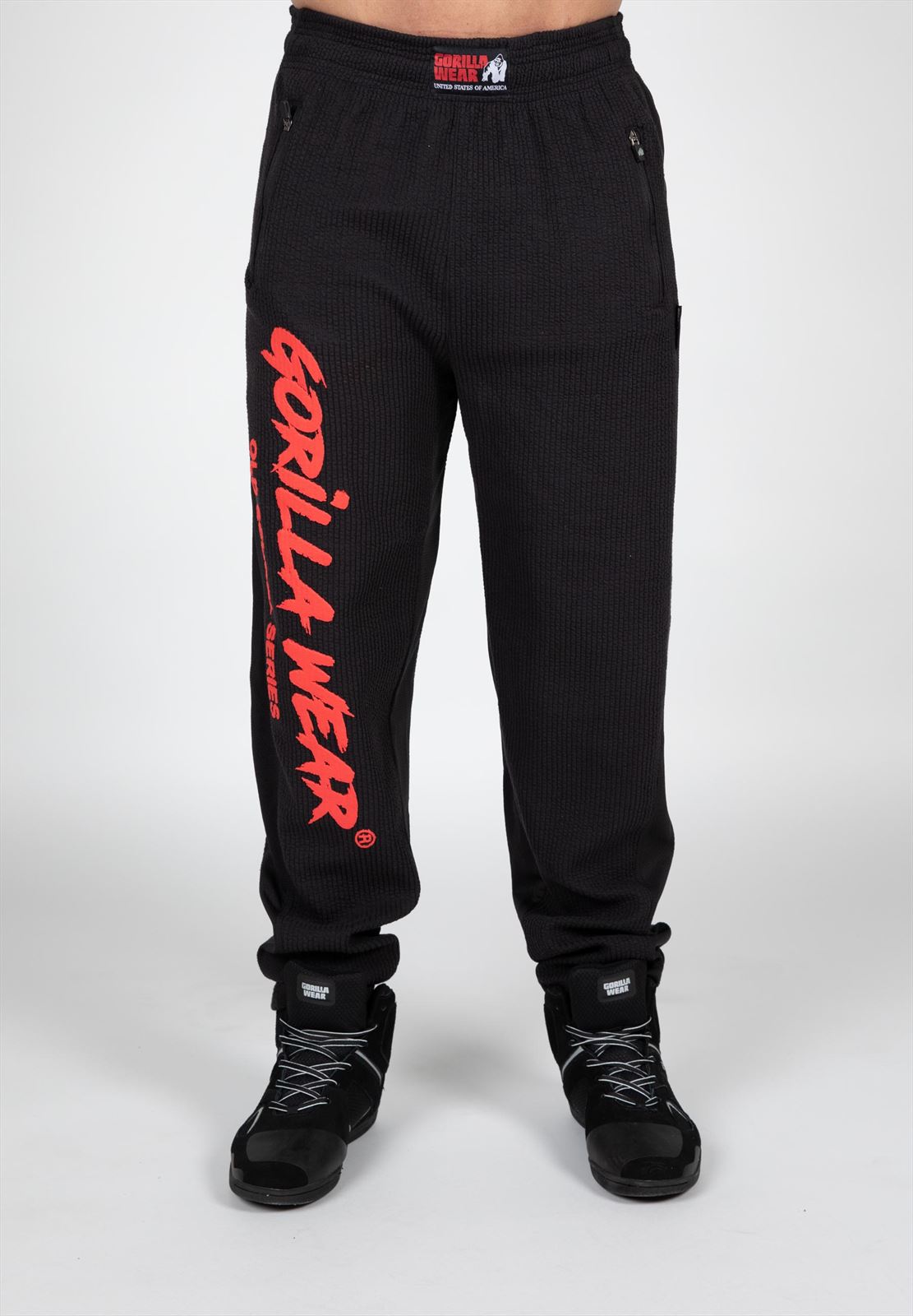 Gorilla Wear Augustine Old School Pants - Noir/Rouge