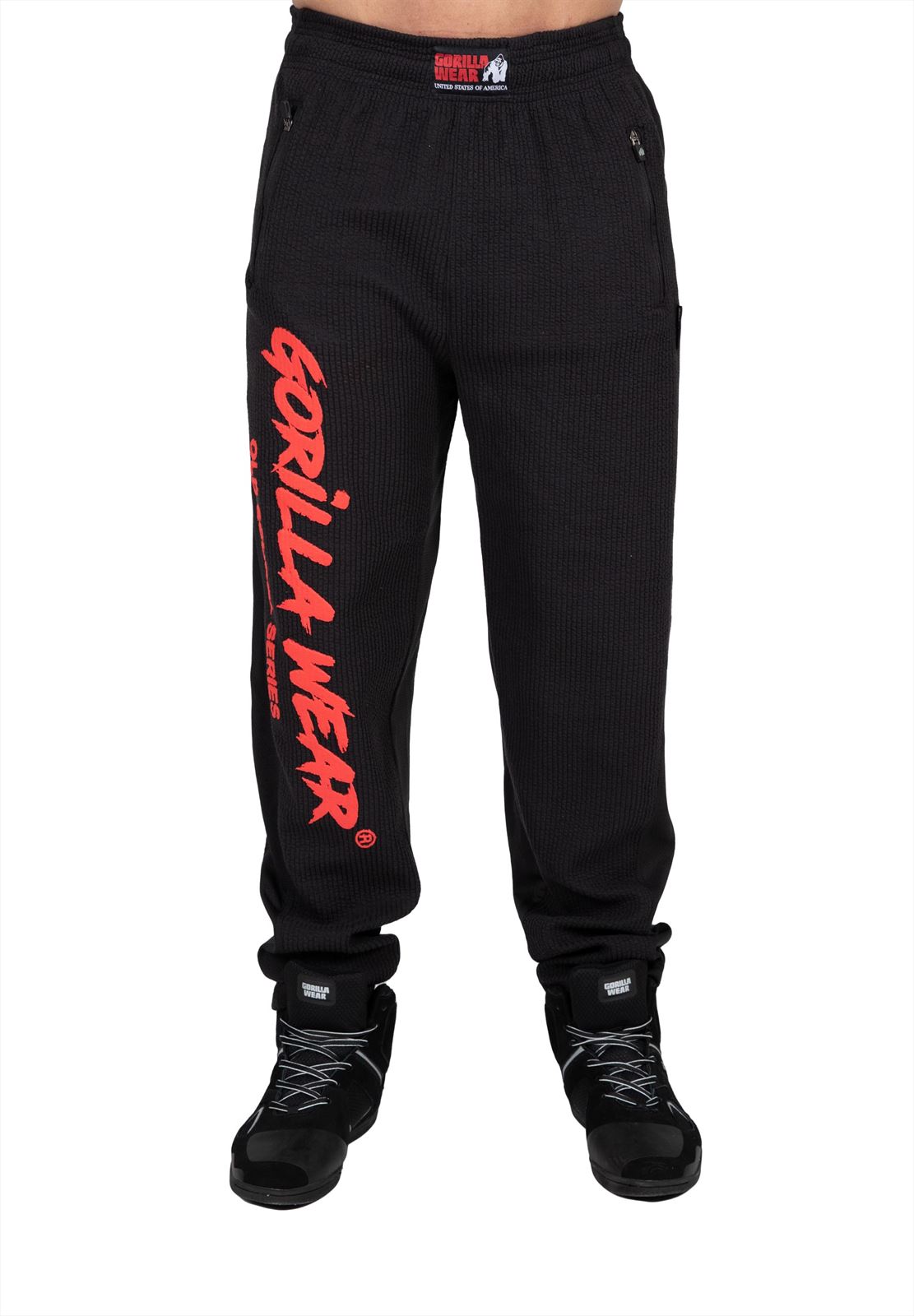 Gorilla Wear Augustine Old School Pants - Noir/Rouge