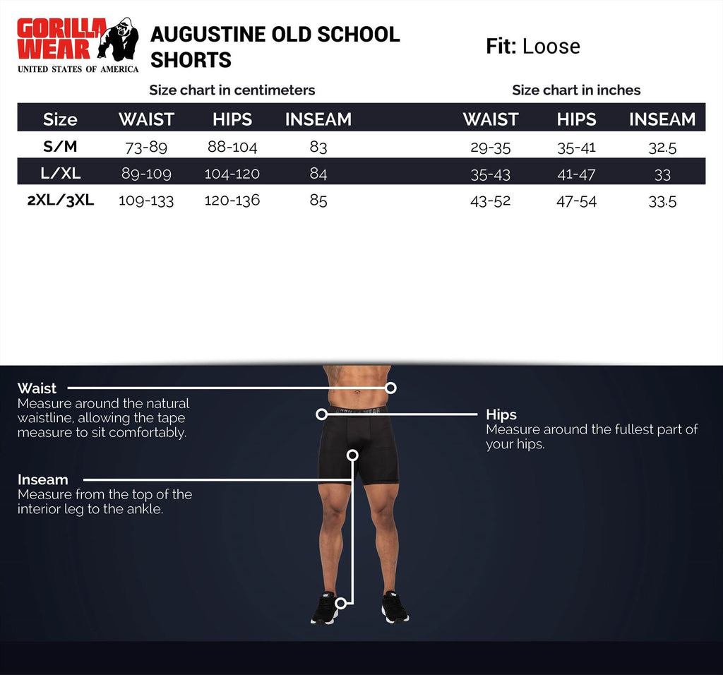 Gorilla Wear Augustine Old School Shorts - Gris