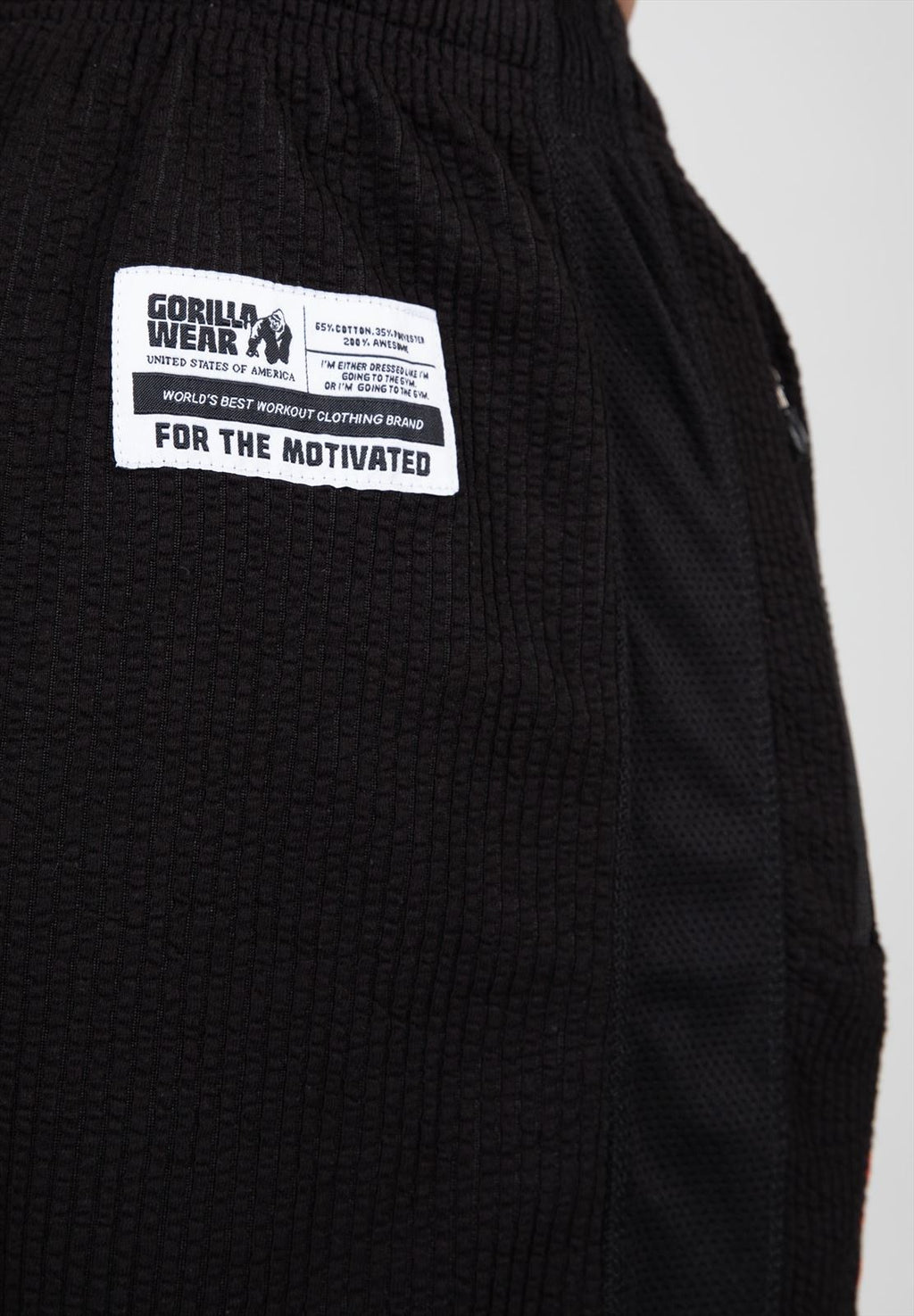 Gorilla Wear Augustine Old School Shorts - Noir/Rouge