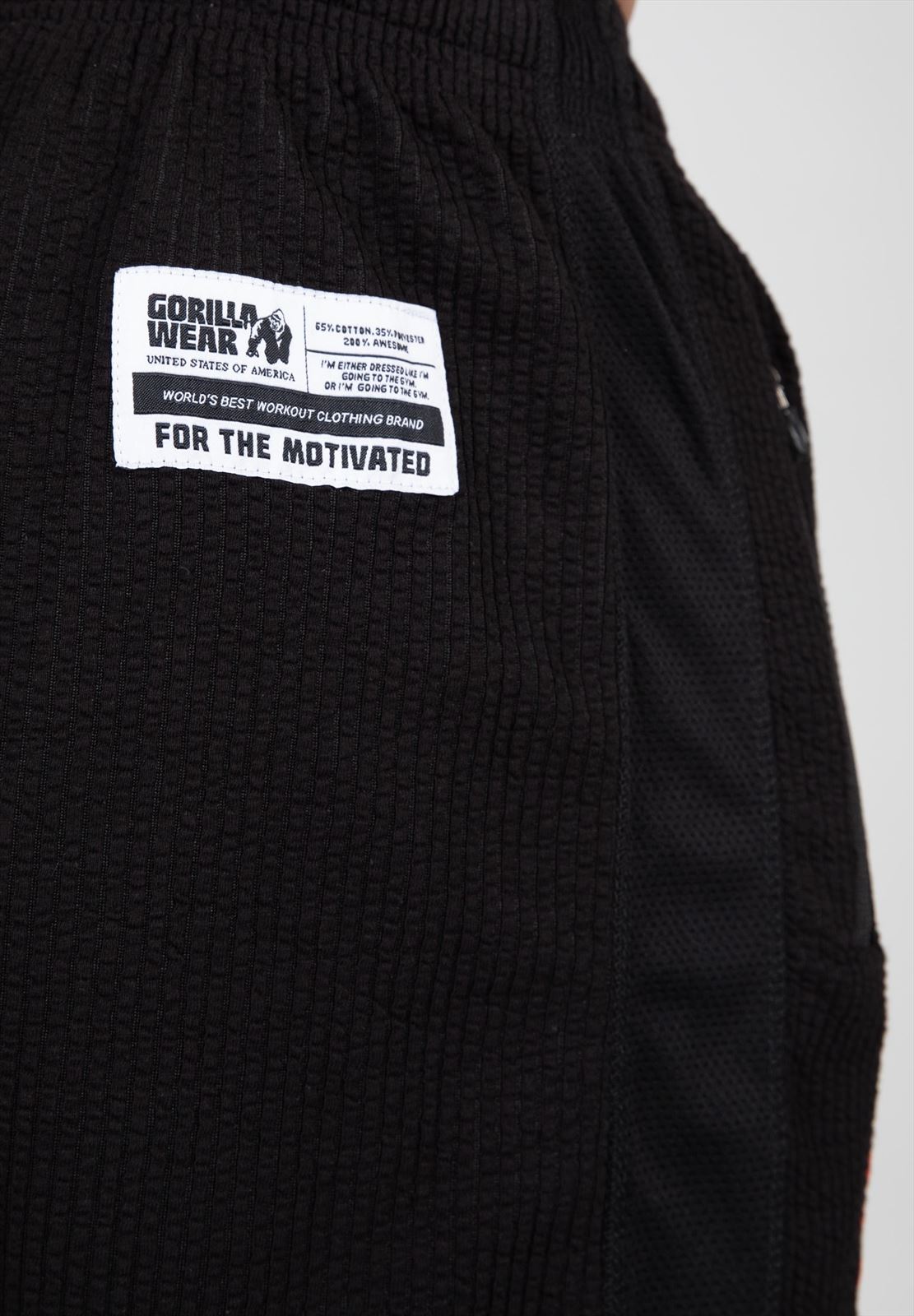 Gorilla Wear Augustine Old School Shorts - Noir/Rouge