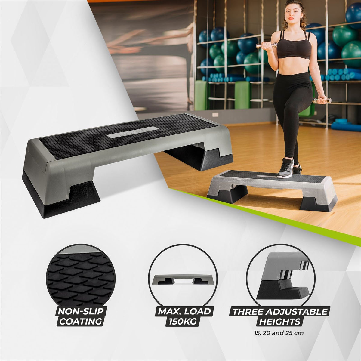 VirtuFit Professionele Verstelbare Aerobic Fitness Step/Stepper - Tweedekans