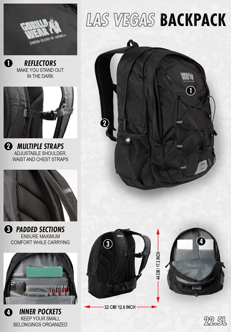 Gorilla Wear Las Vegas Backpack - Noir