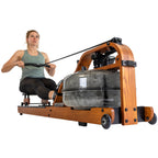 Fluid Rower Viking 3V Rameur + Support pour Smartphone - Chêne Foncé