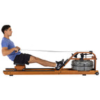 Fluid Rower Viking 3V Rameur + Support pour Smartphone - Chêne Foncé