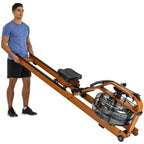 Fluid Rower Viking 3V Rameur + Support pour Smartphone - Chêne Foncé