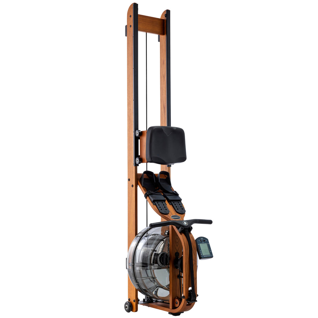 Fluid Rower Viking 3V Rameur + Support pour Smartphone - Chêne Foncé