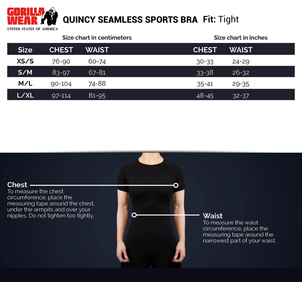 Gorilla Wear Quincy Seamless Sportbeha - Grijs