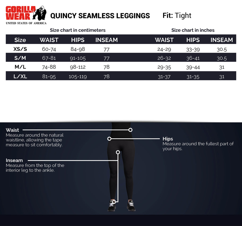 Gorilla Wear Quincy Seamless Legging - Noir