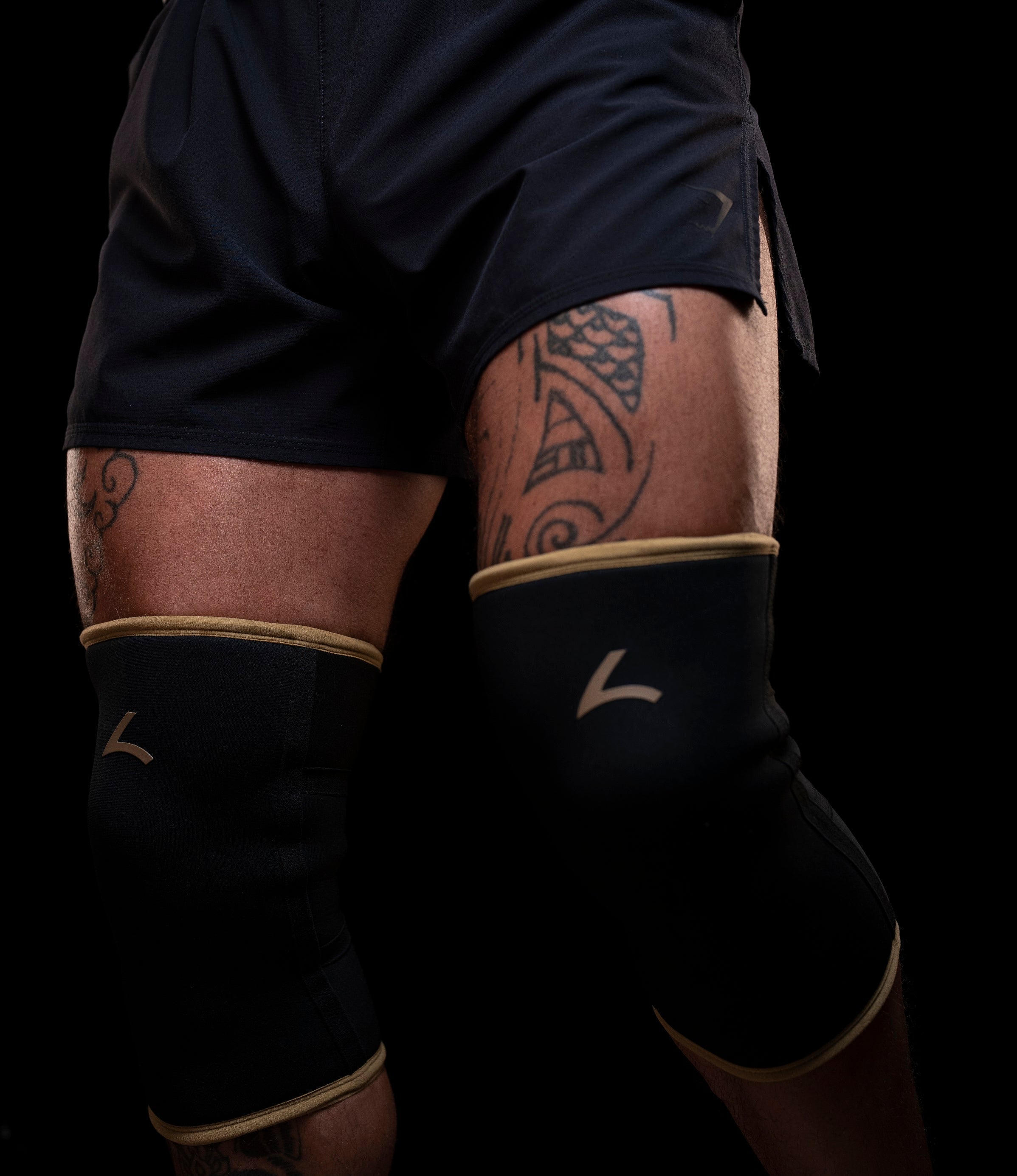 Reeva Powerlifting Bandages pour Genoux - 7 mm - Doré