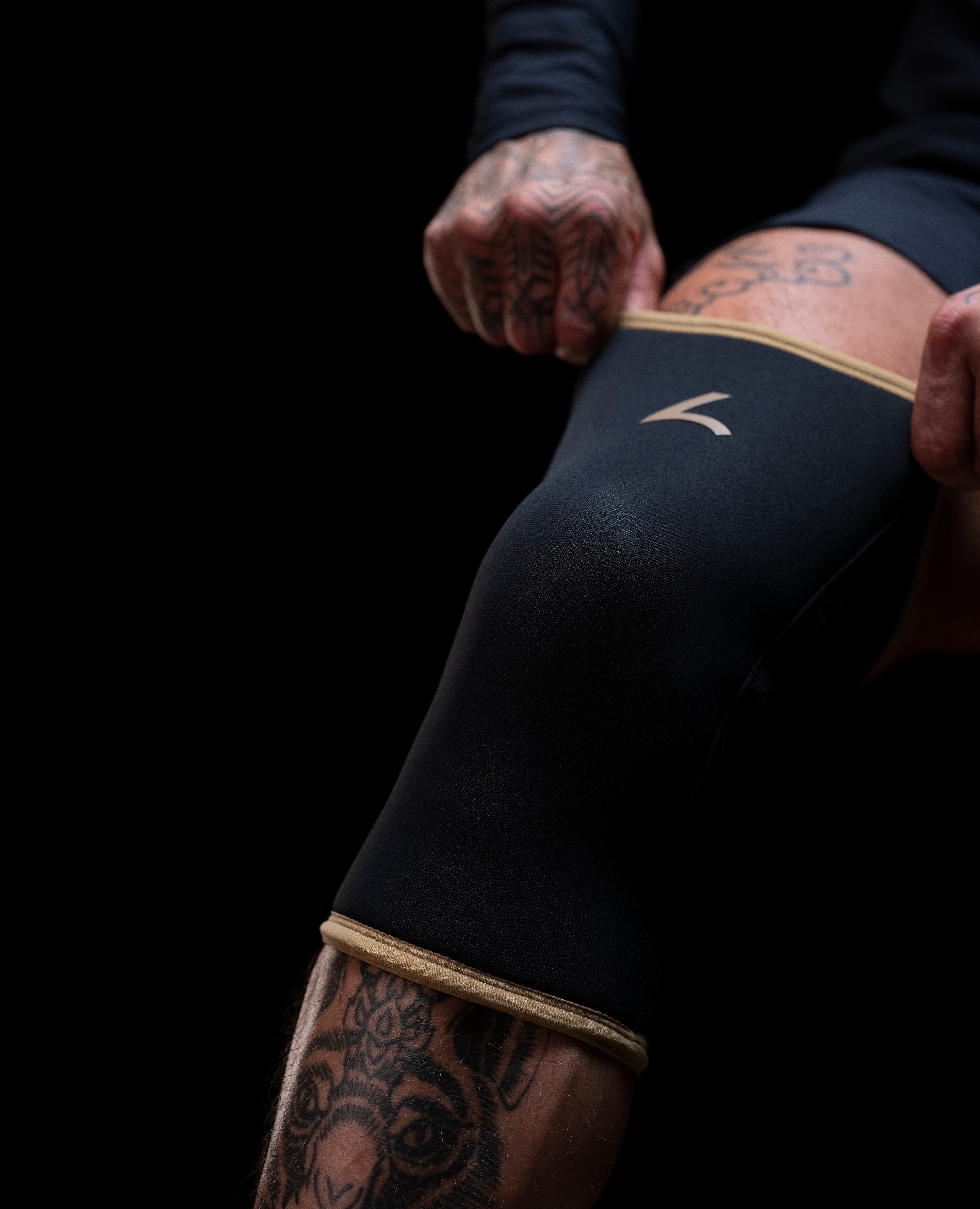 Reeva Powerlifting Bandages pour Genoux - 7 mm - Doré