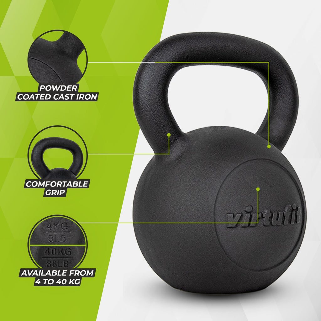 VirtuFit Kettlebell Pro - Kettle Bell - Gietijzer - 32 kg - Tweedekans