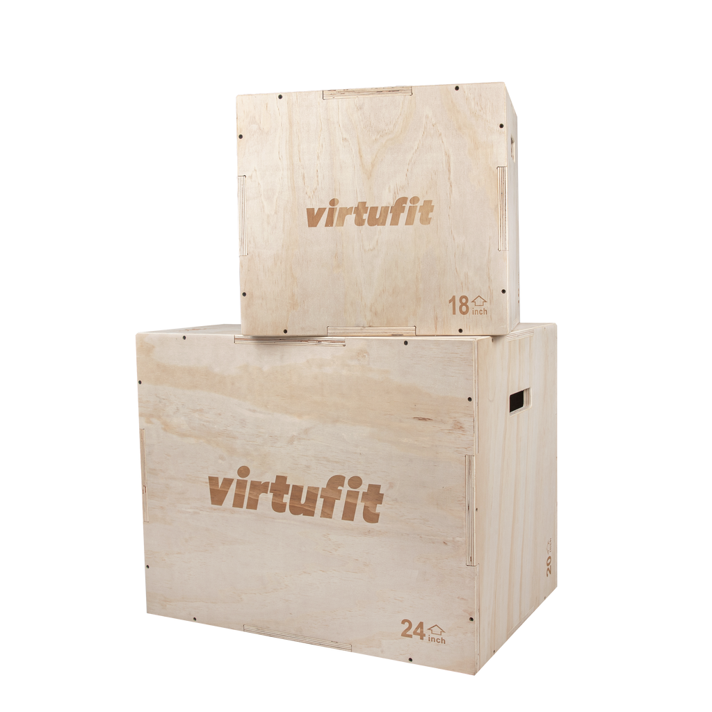 VirtuFit Plyo Box 3-en-1 en bois - Grand - 50 x 60 x 75 cm