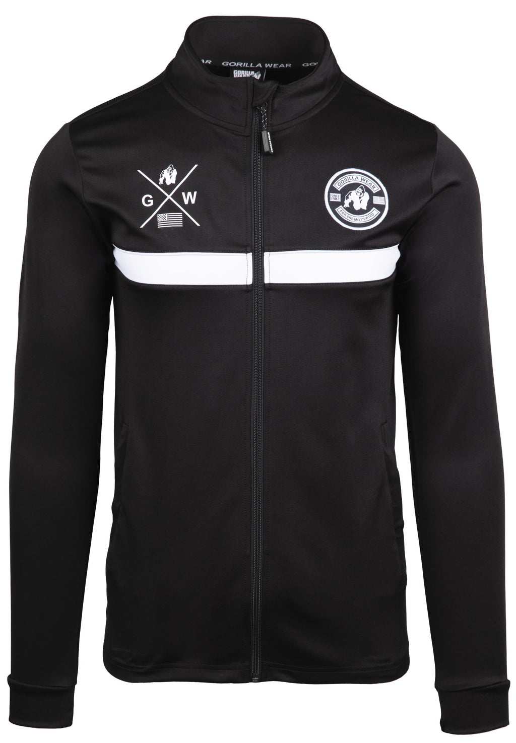 Gorilla Wear Vernon Kids Trainingsjas - Track Jacket - Zwart