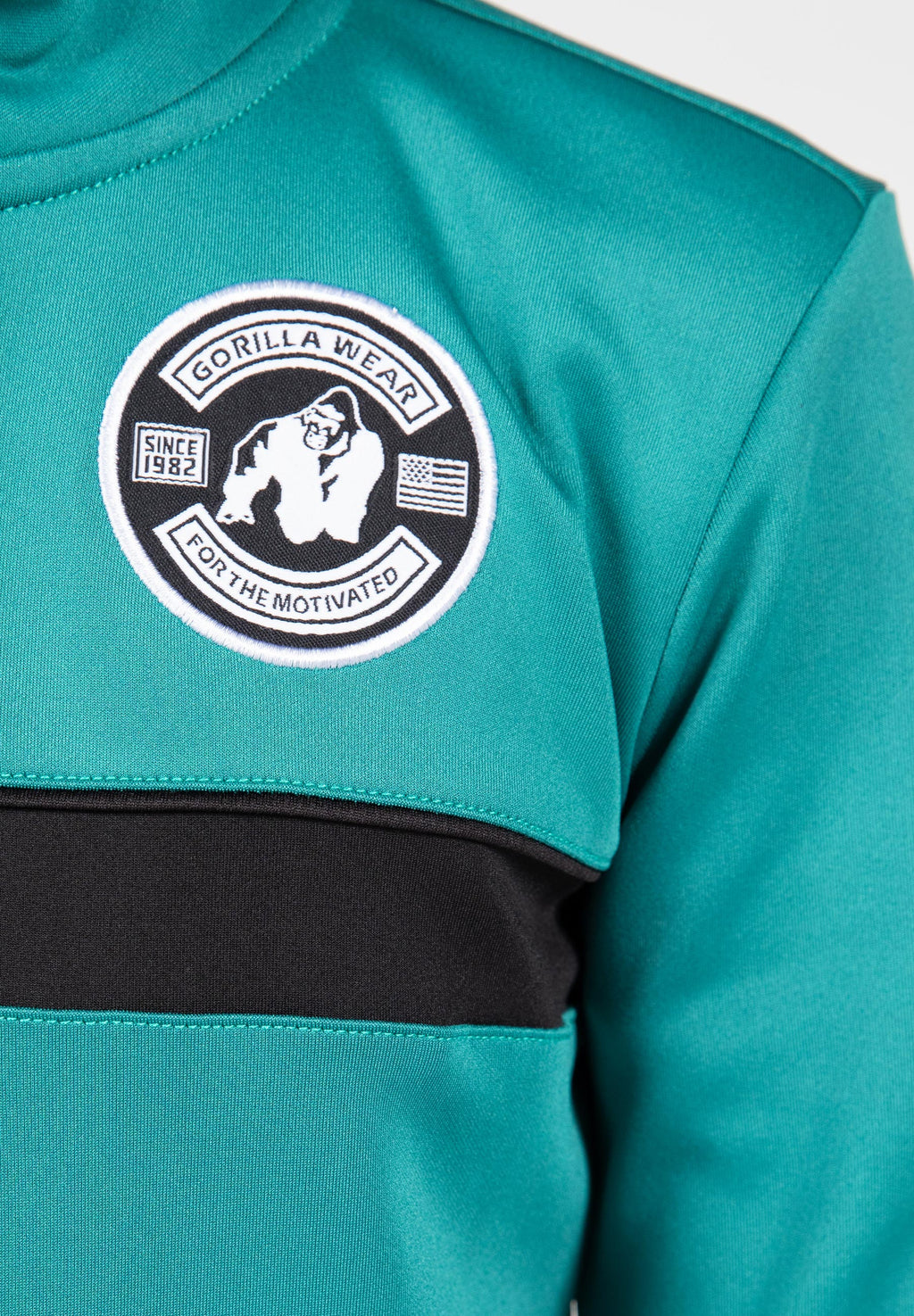 Gorilla Wear Vernon Kids Trainingsjas - Track Jacket - Groen/Blauw