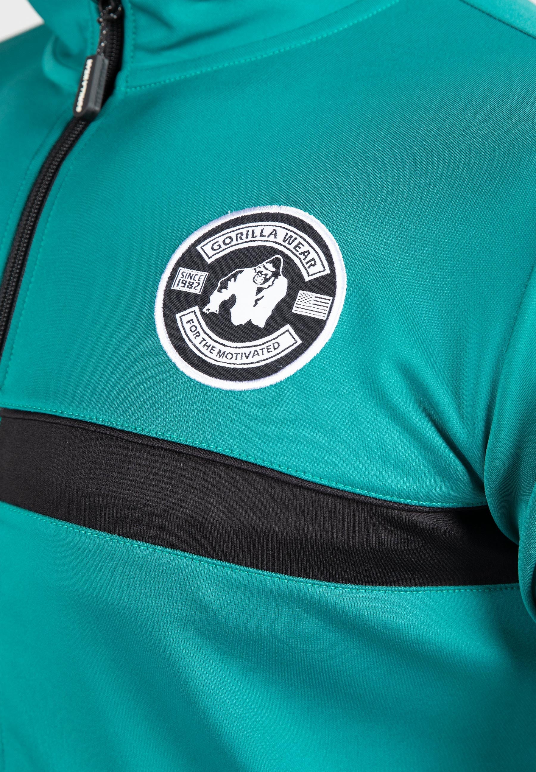 Gorilla Wear Vernon Veste d'entraînement - Track Jacket - Vert/Blue