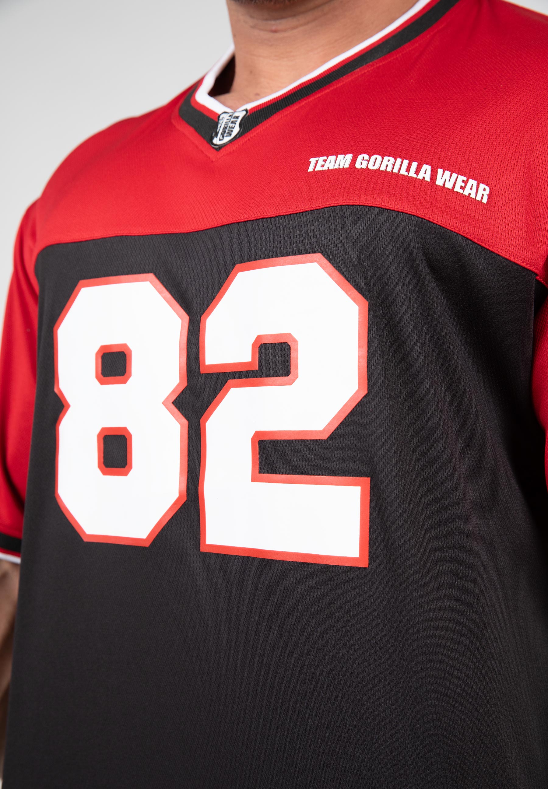 Gorilla Wear Trenton Football Jersey - Noir/Rouge
