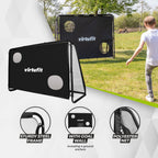 VirtuFit But de Football avec Mur de But - 170 x 110 cm