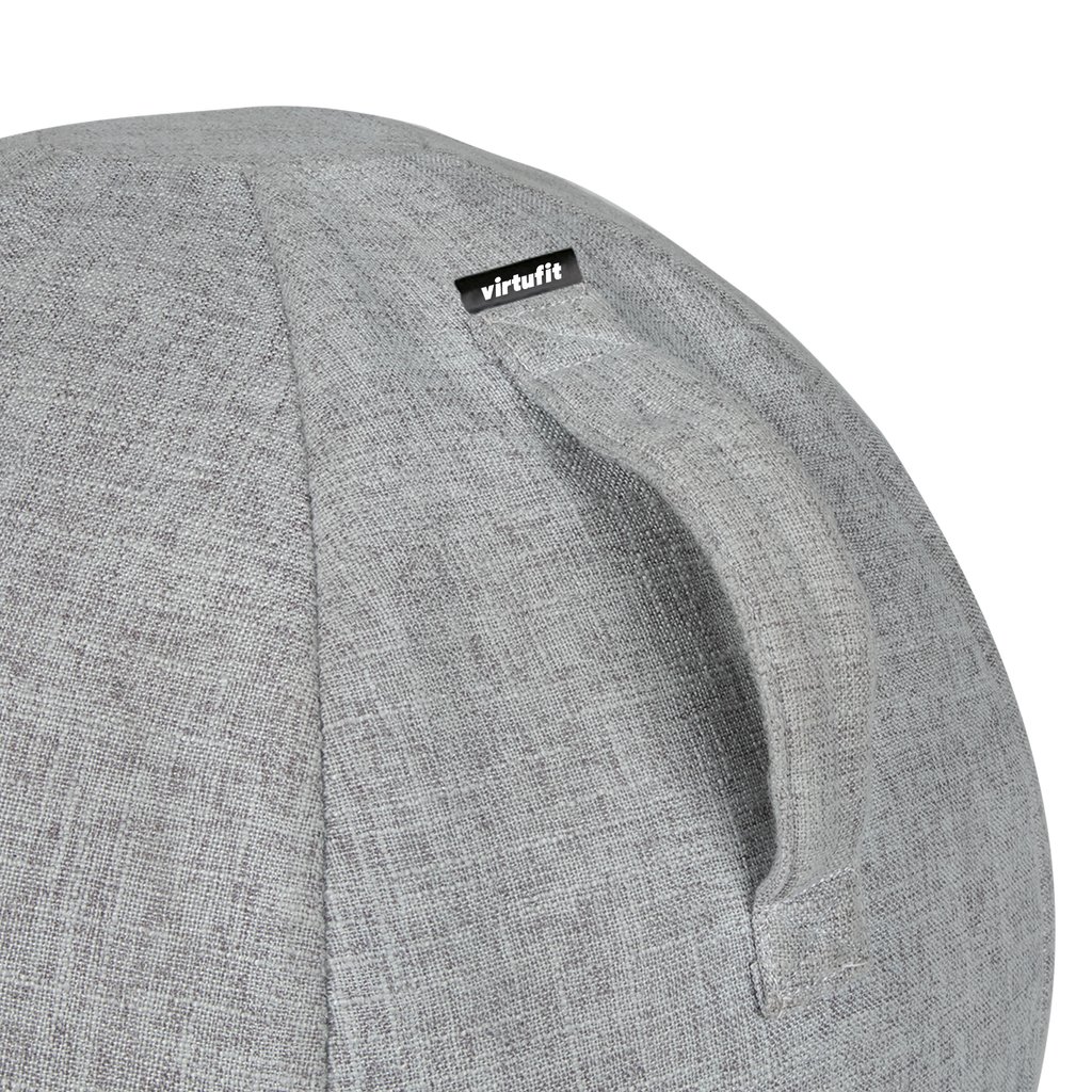 VirtuFit Anti-Burst Fitness Ball Pro - Gym Ball - Swiss Ball - avec pompe - Gris - 65 cm - Tweedekans