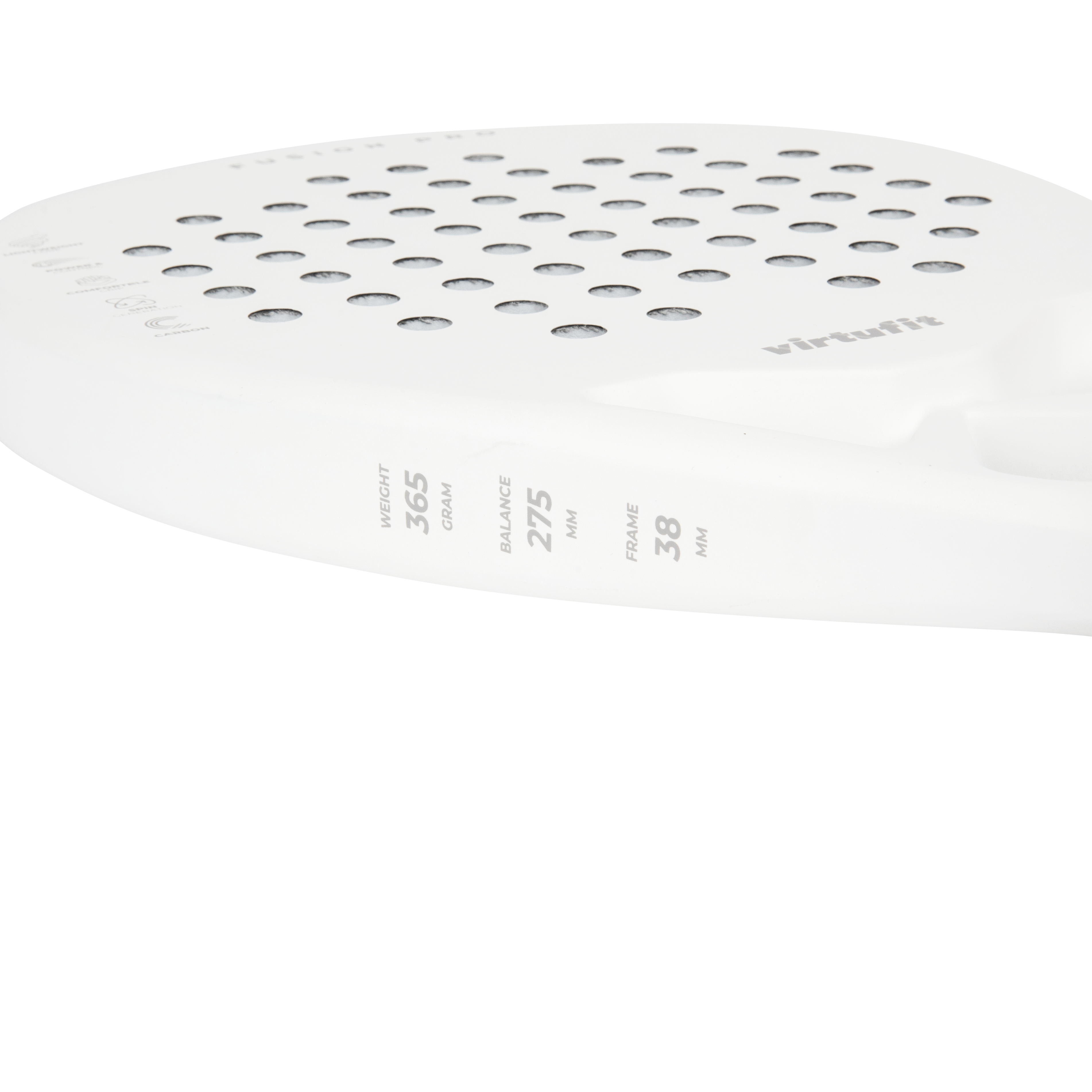 Raquette de padel VirtuFit Fusion Pro - Blanc - Argent - Tweedekans