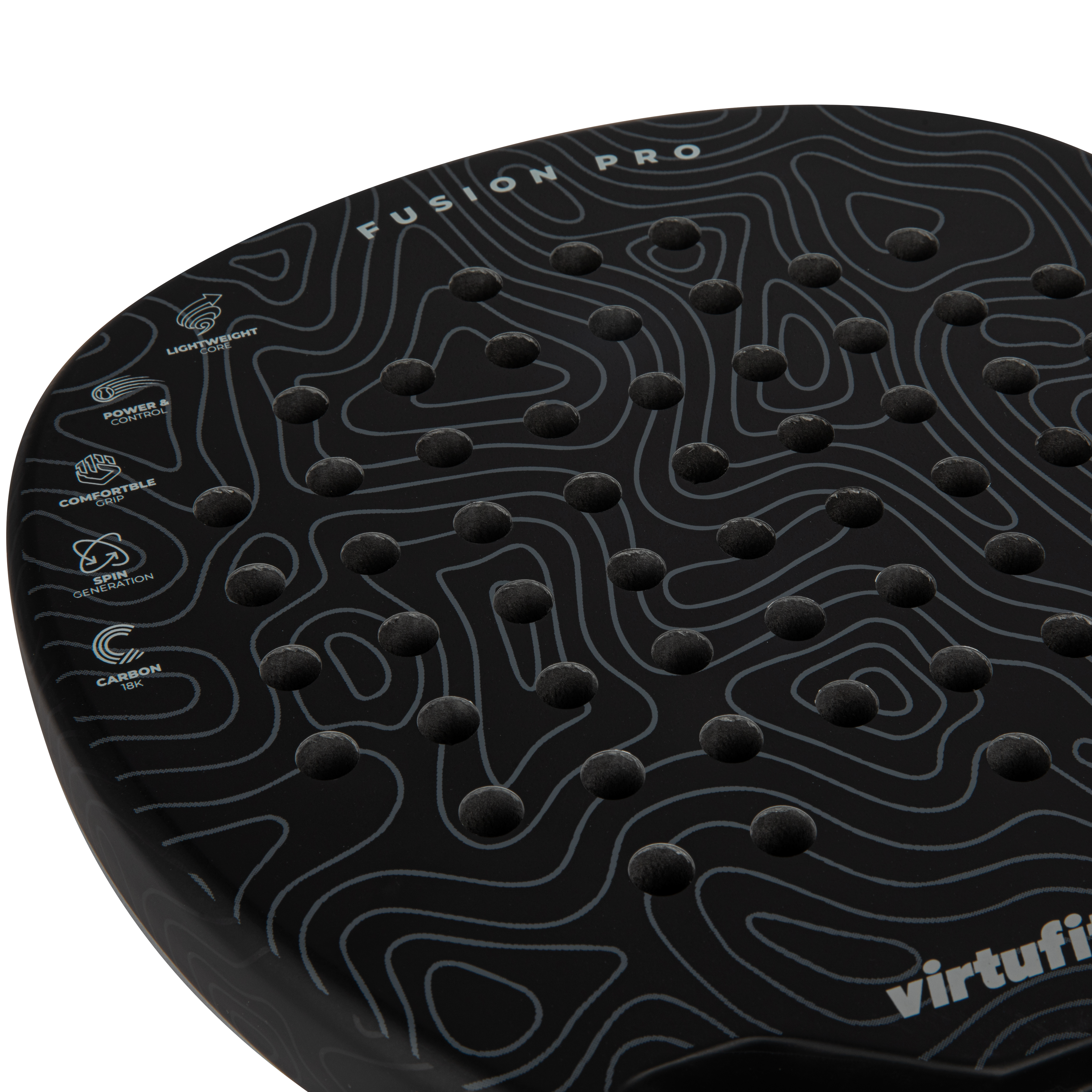 VirtuFit Fusion Pro Padel Racket - Zwart - Grijs - Tweedekans