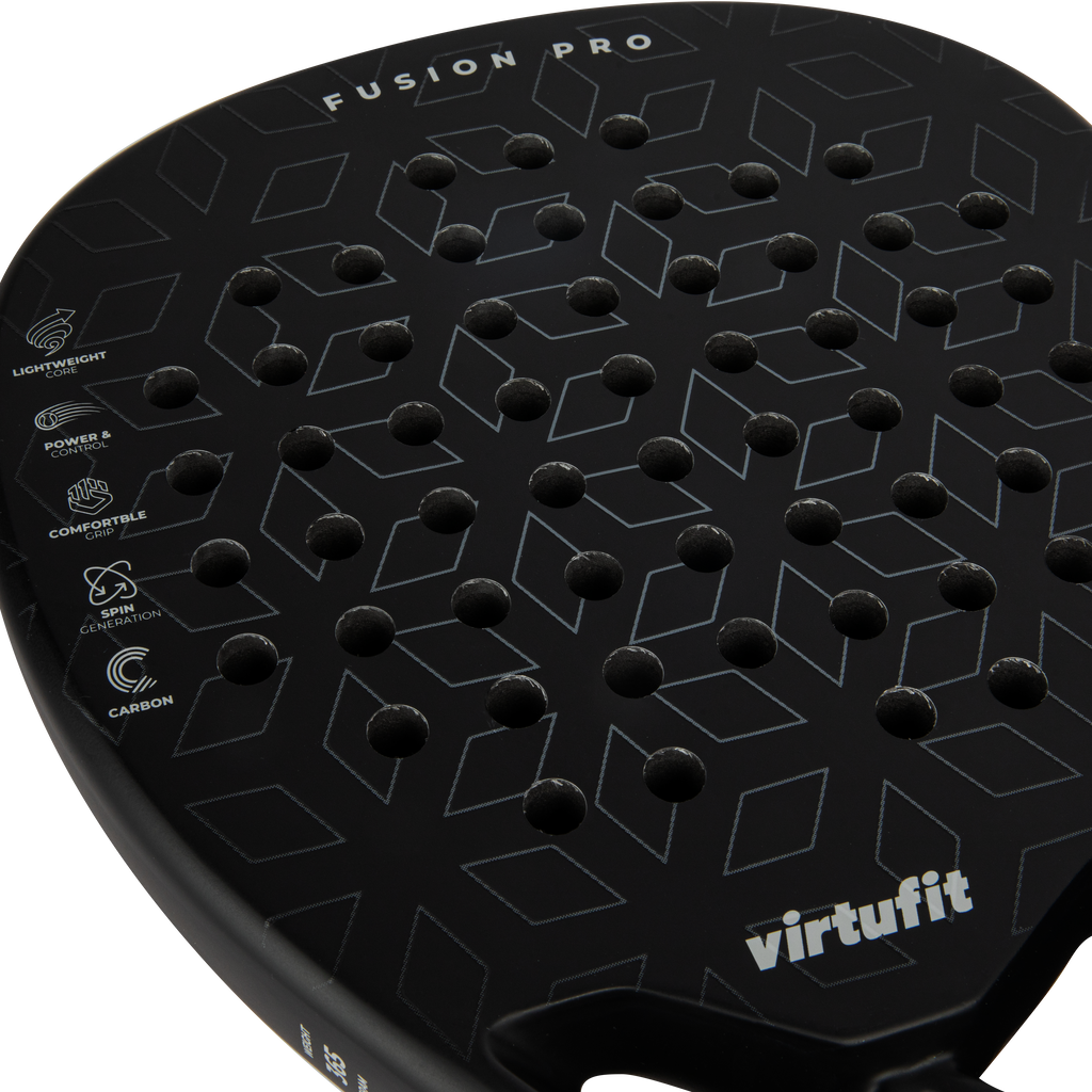 VirtuFit Fusion Pro Padel Racket - Zwart - Silver - Tweedekans
