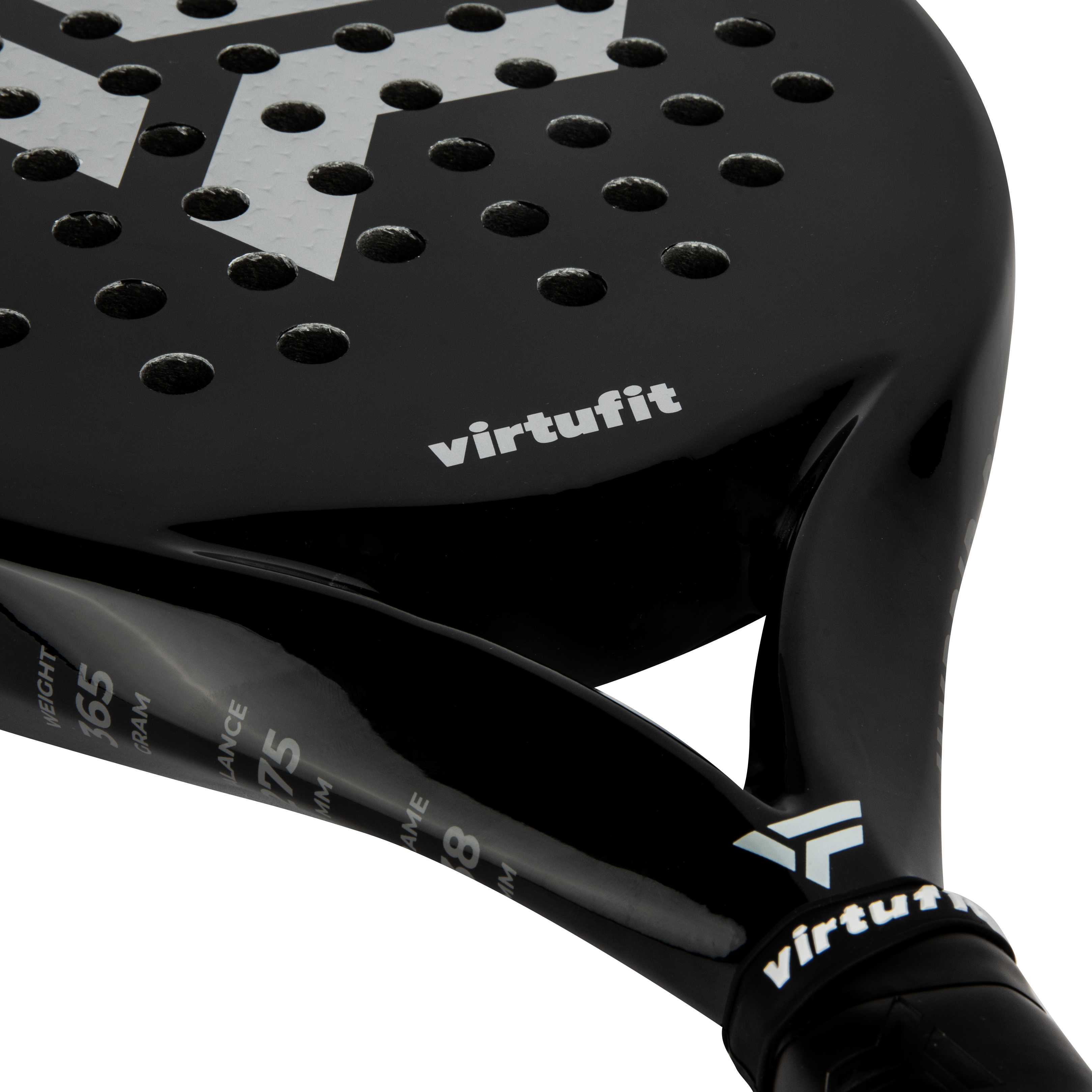 Raquette de padel hybride VirtuFit - Noir - Argent