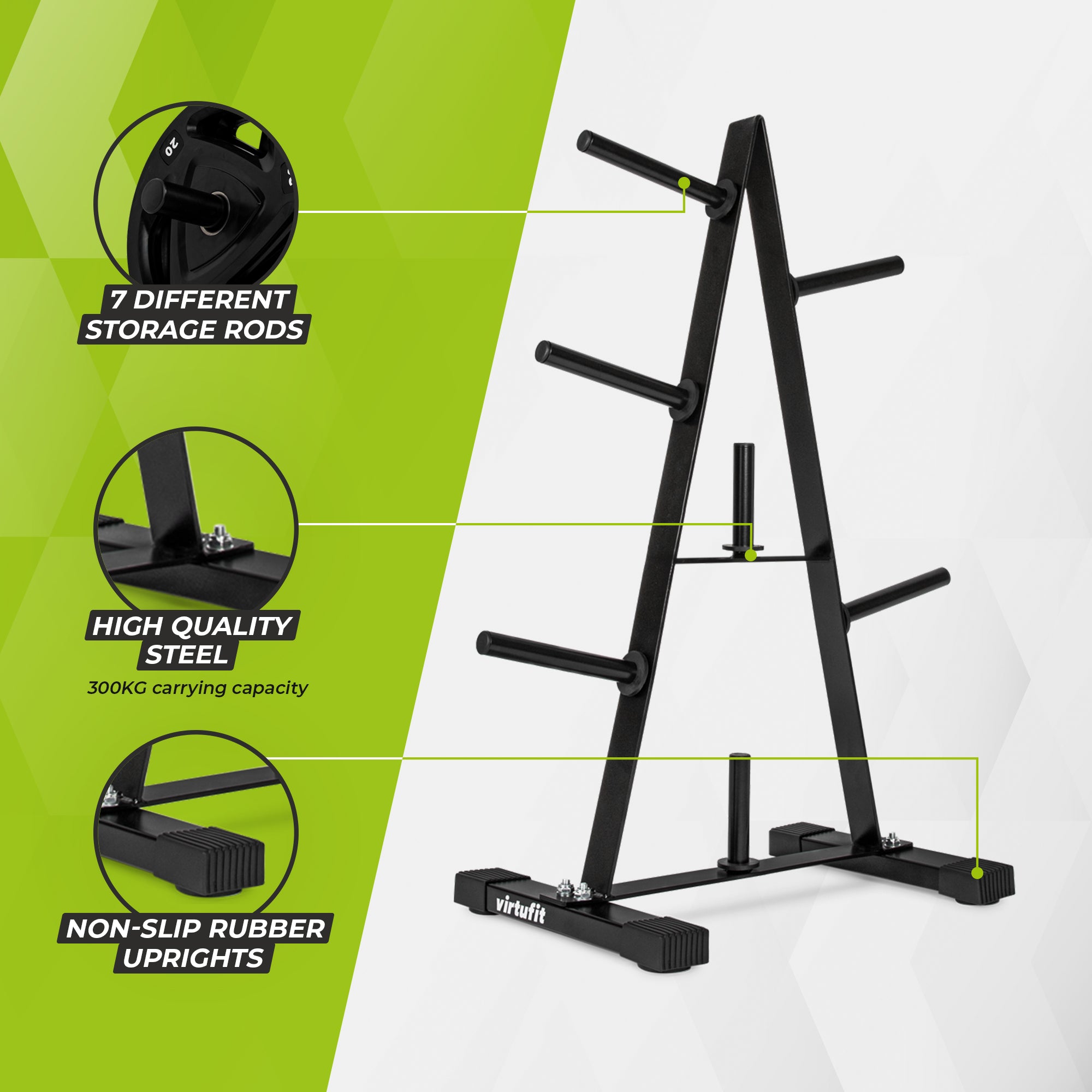 VirtuFit Rangement pour Disques de Poids - 30 mm
