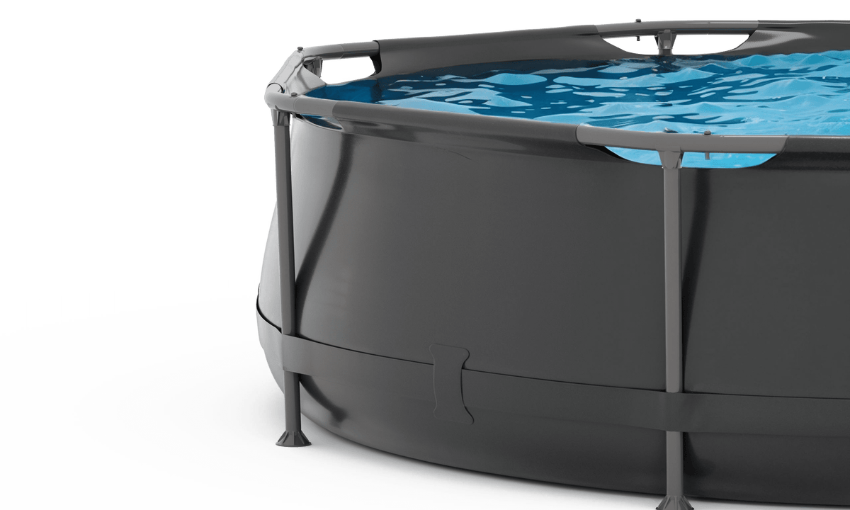 VirtuFit Rond Zwembad - Ø305 x 76 cm - Antraciet - Inclusief Filterpomp - Tweedekans - Afbeelding 10