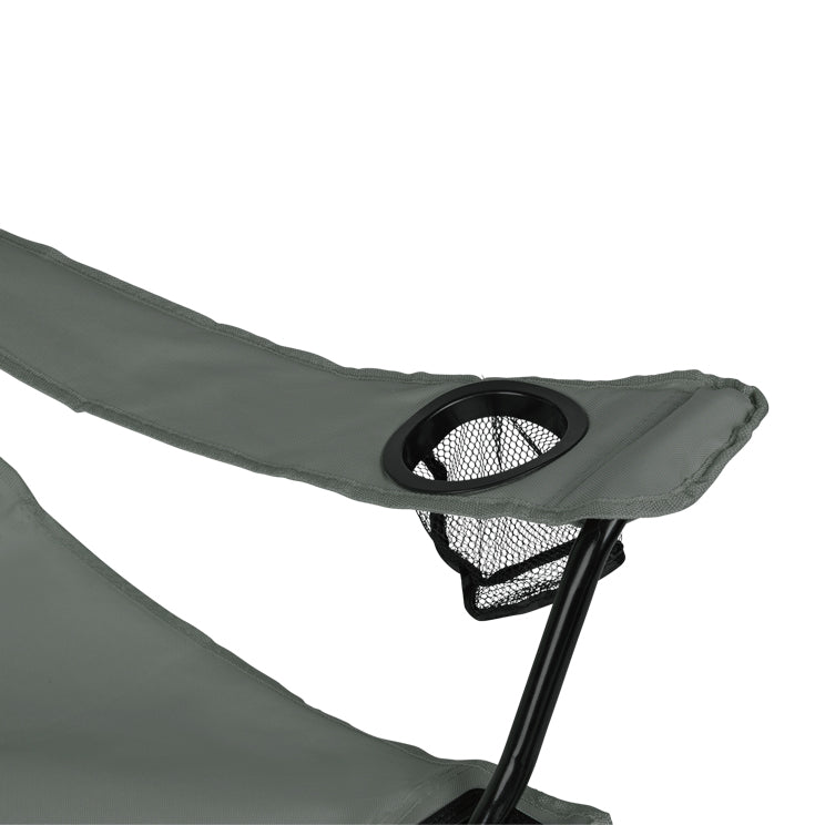 VirtuFit Campingstoel opvouwbaar met voetsteun - Strandstoel - Grijs - Set van 2