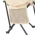 VirtuFit Campingstoel opvouwbaar met voetsteun - Strandstoel - Beige - Set van 2