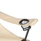 VirtuFit Campingstoel opvouwbaar met voetsteun - Strandstoel - Beige - Set van 2