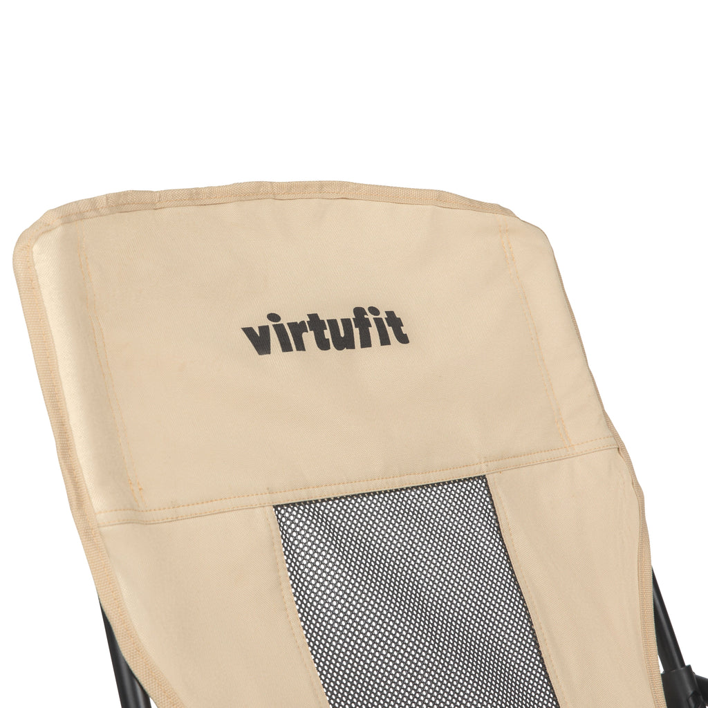 VirtuFit Chaise de plage pliable - Beige