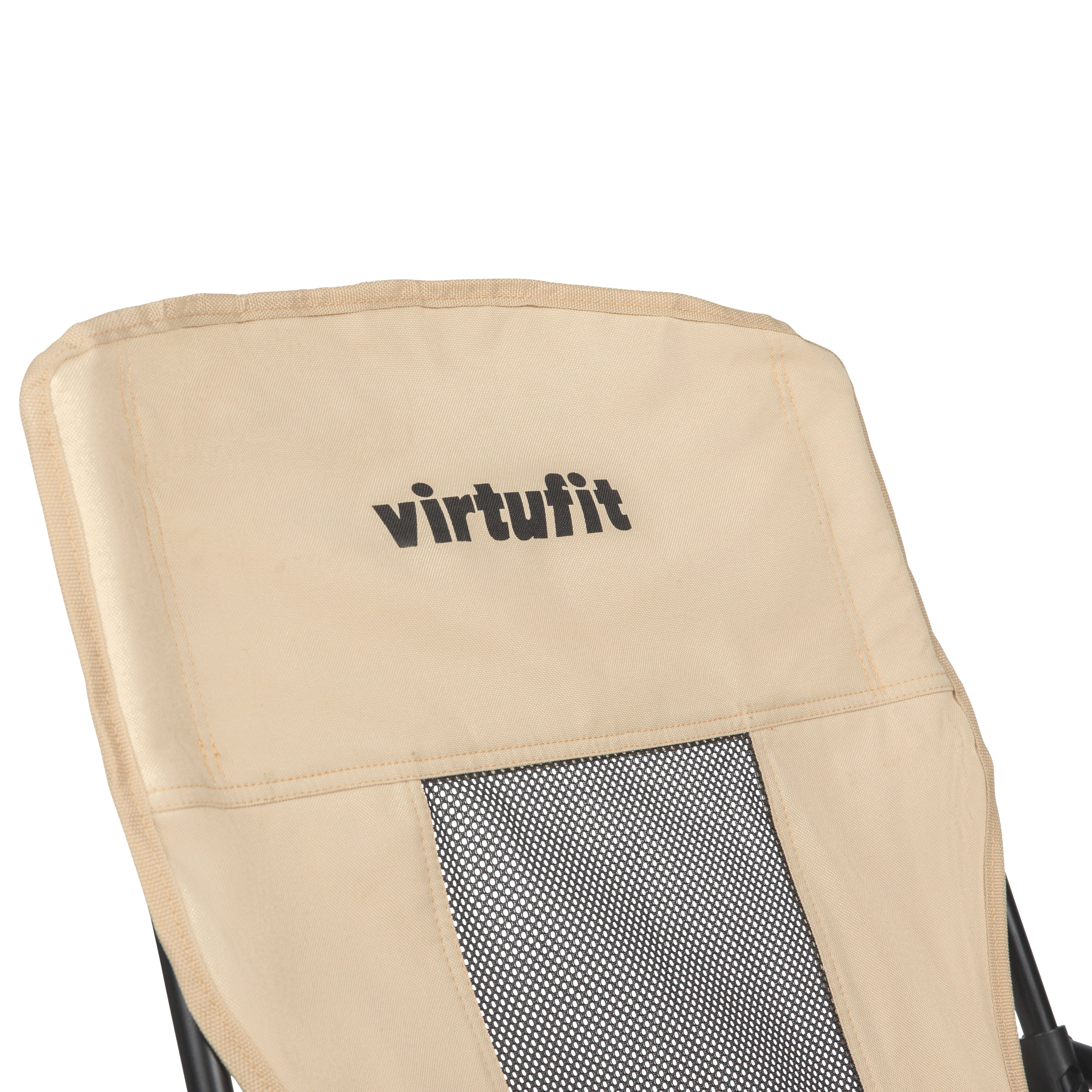 VirtuFit Chaise de plage pliable - Beige