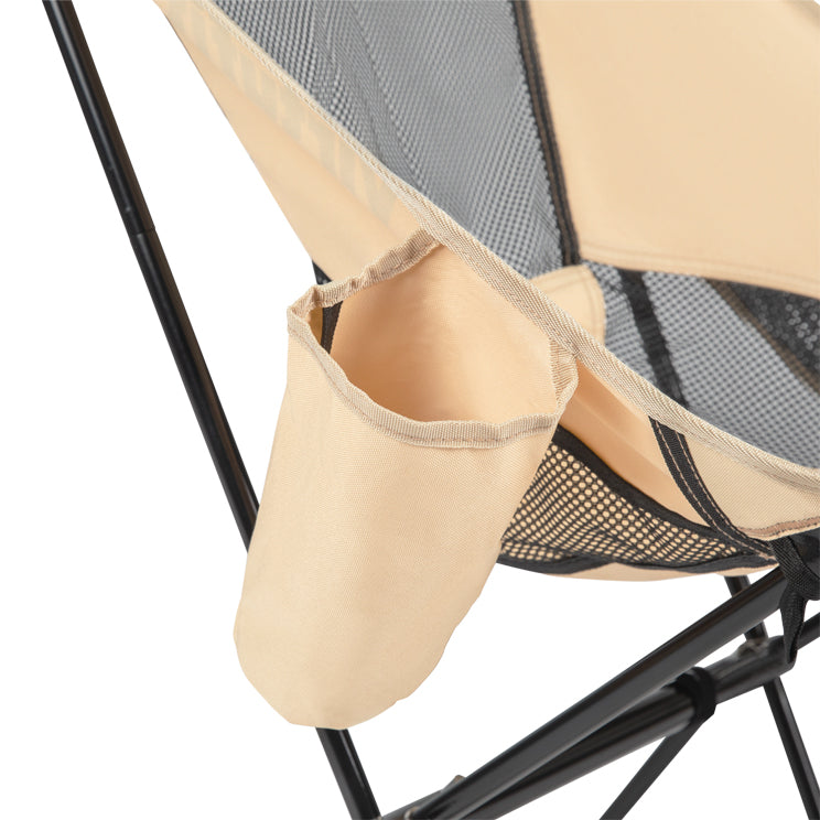 VirtuFit Camping Stoel Compact - Opvouwbaar - Beige - Set van 2 - Afbeelding 5