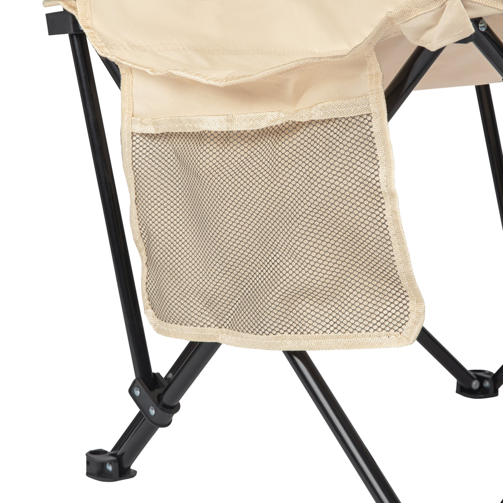 VirtuFit Opvouwbare Camping Stoel - Beige - Set van 2