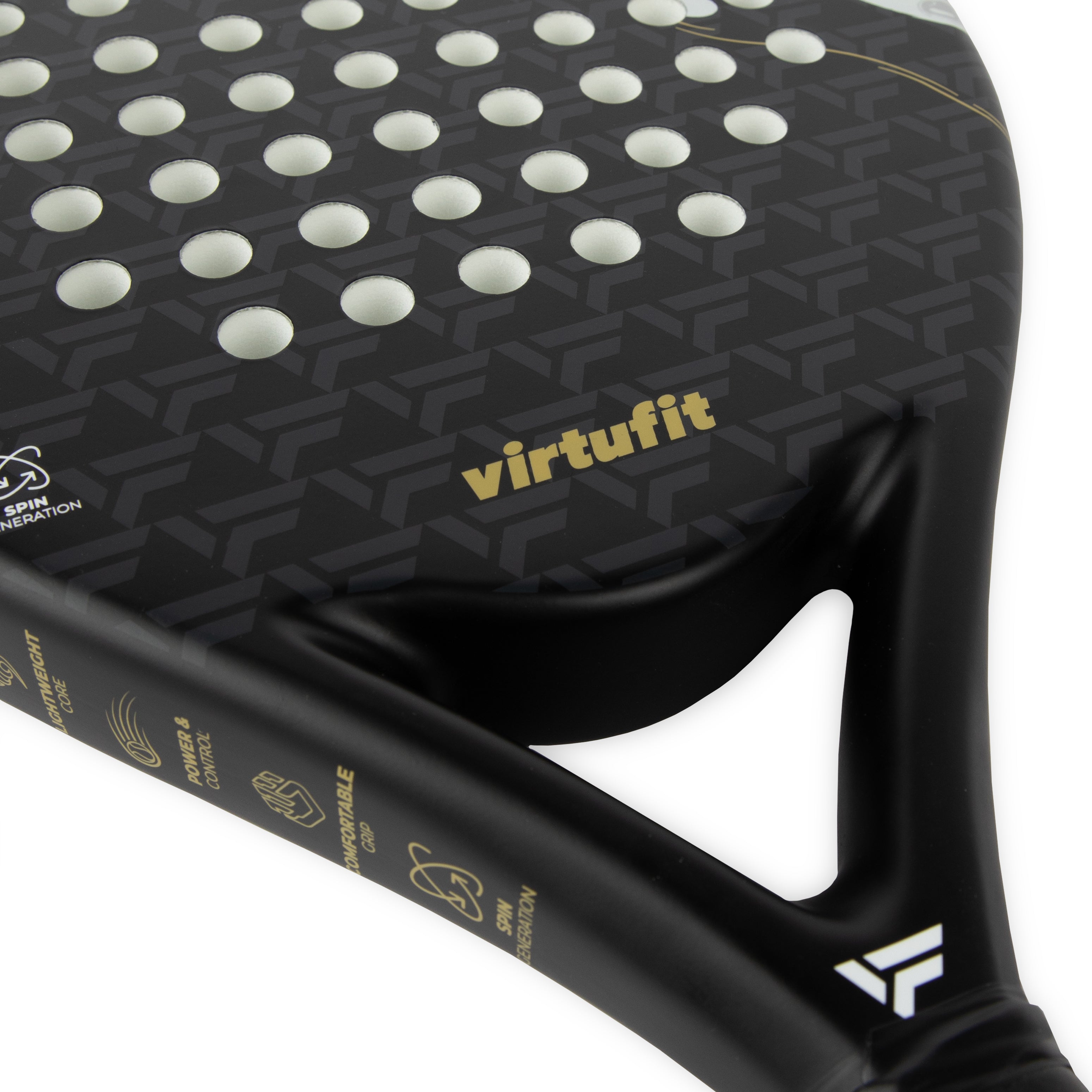 VirtuFit Precision Pro Padel Racket - Noir - Or - Tweedekans