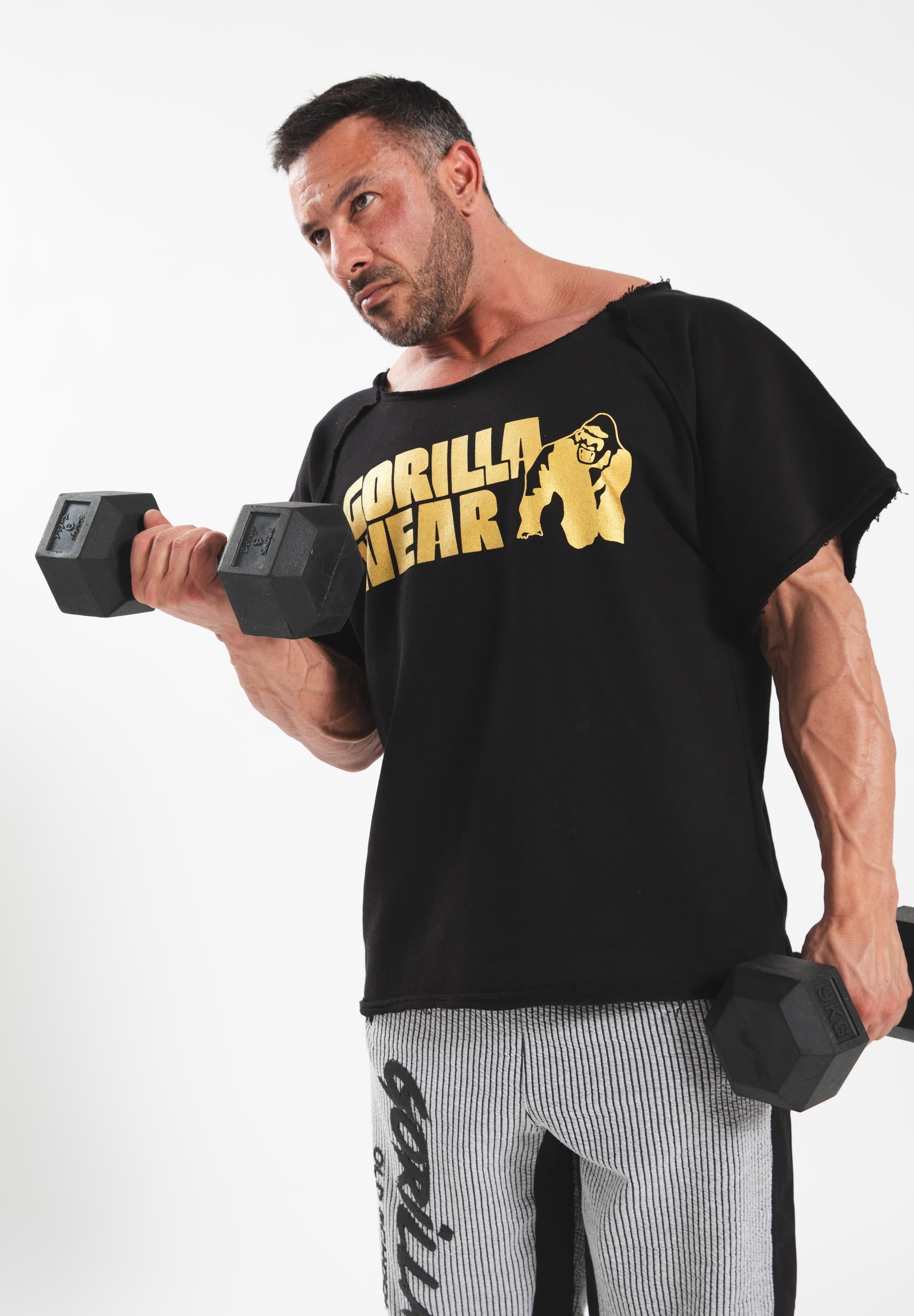 Gorilla Wear Classic Work Out Top - Noir/Or
