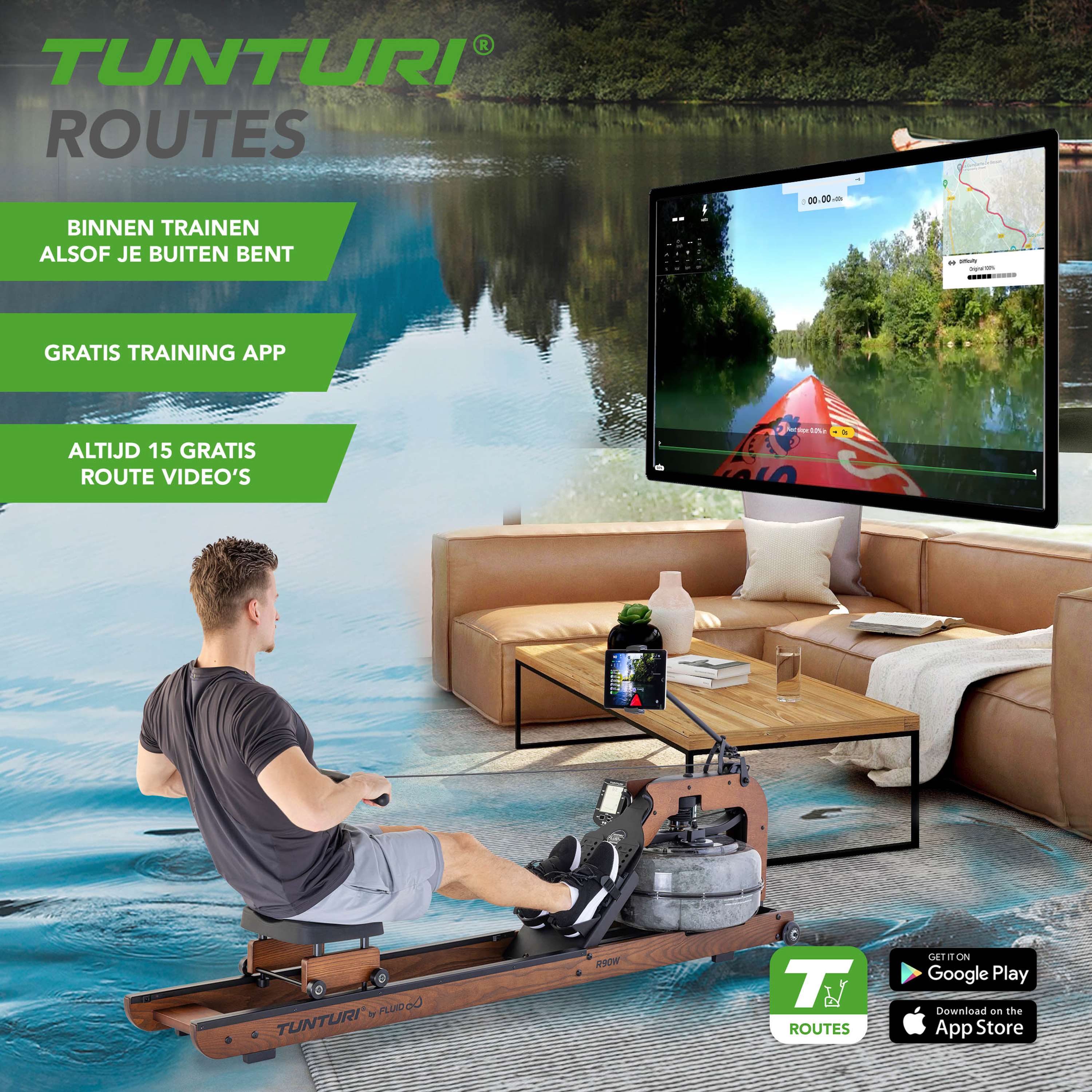 Tunturi signature R90W Rameur - Rower by Fluid