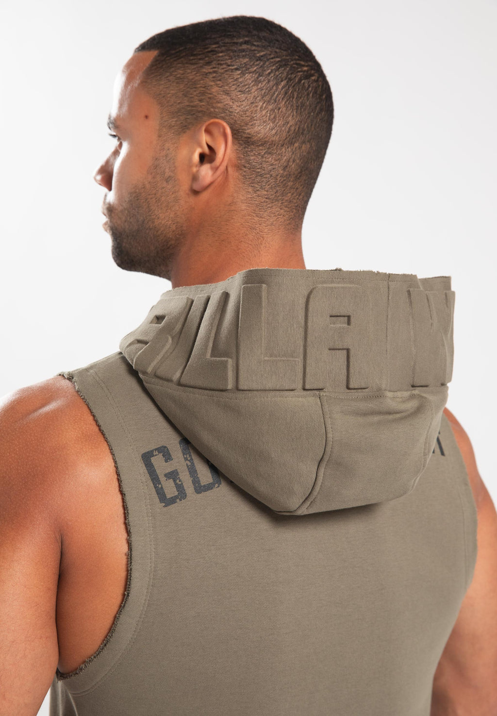 Gorilla Wear Marshall Sweat à Capuche Sans Manche - Verte Armée