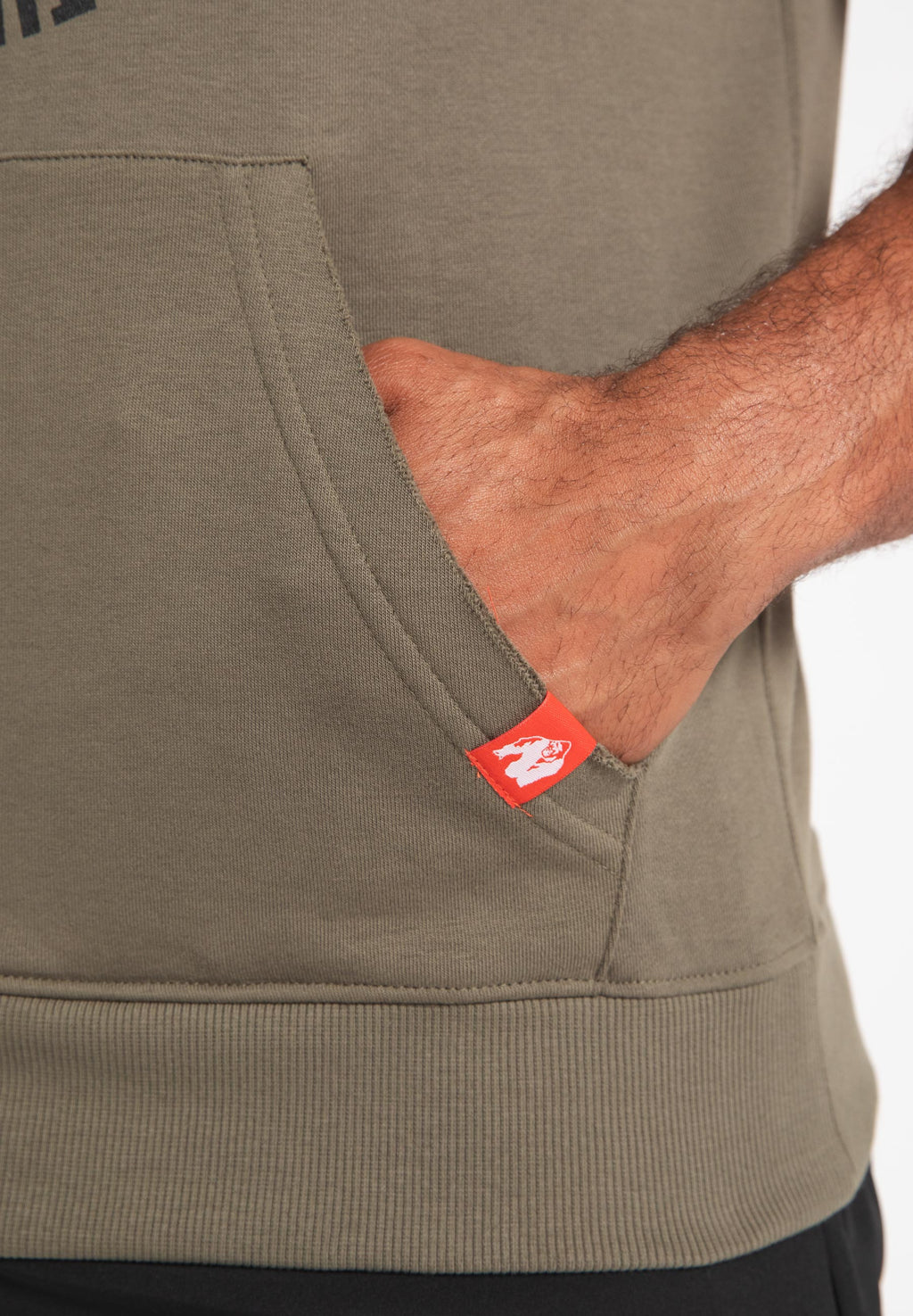 Gorilla Wear Marshall Sweat à Capuche Sans Manche - Verte Armée