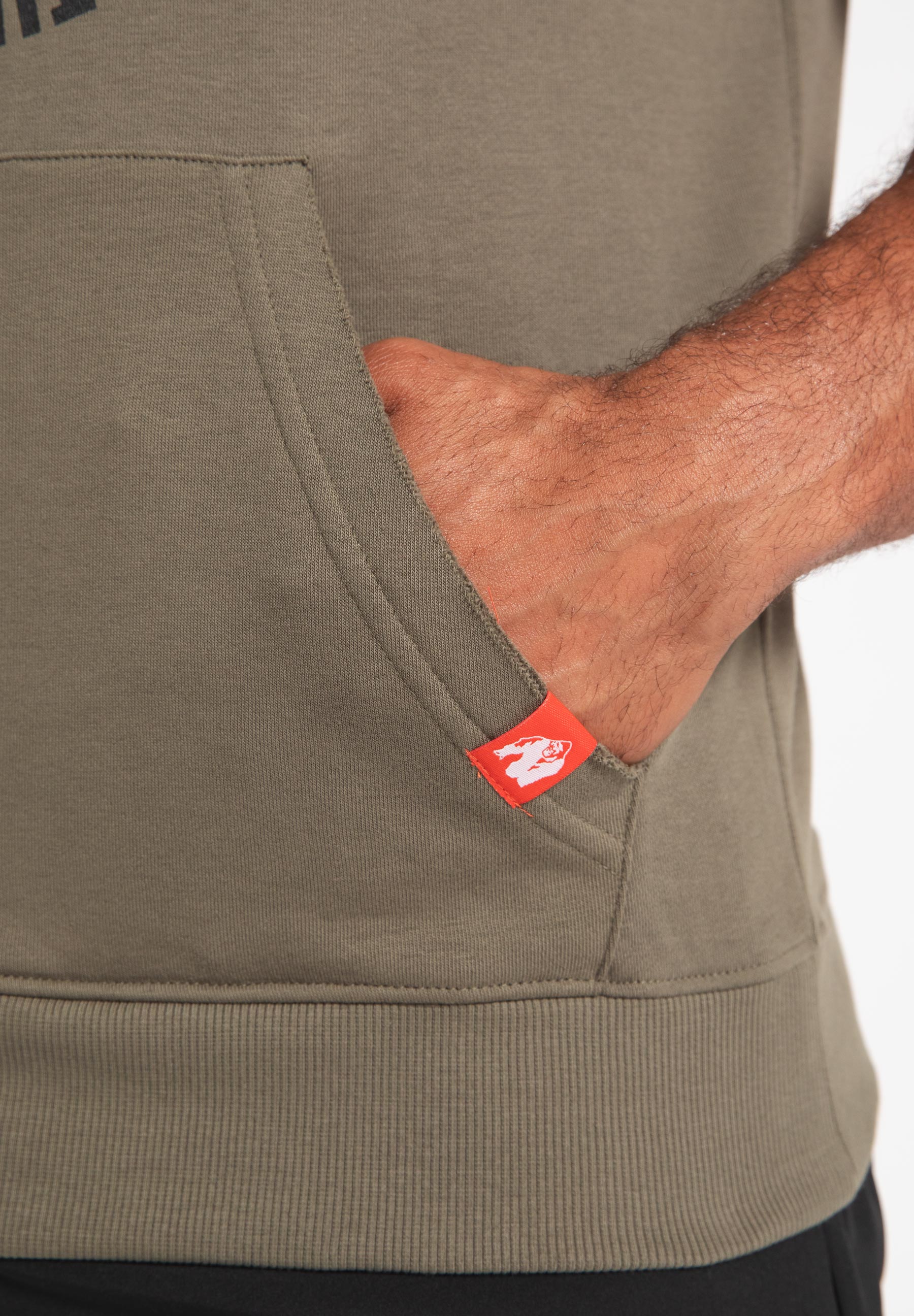 Gorilla Wear Marshall Sweat à Capuche Sans Manche - Verte Armée