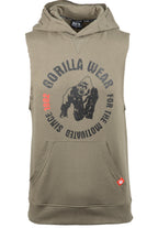 Gorilla Wear Marshall Sweat à Capuche Sans Manche - Verte Armée