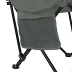 VirtuFit Opvouwbare Camping Stoel met Voetsteun - Strandstoel - Grijs - Tweedekans