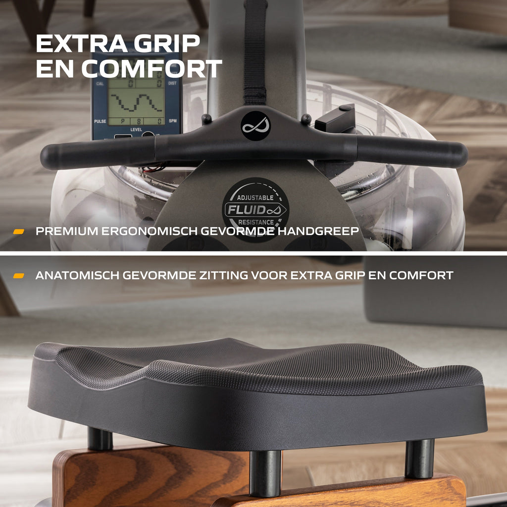 Fluid Rower Apollo Pro XL Rameur - Chêne Foncé