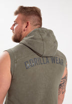Gorilla Wear Silverdale Sweat à Capuche Sans Manche - Vert Armée