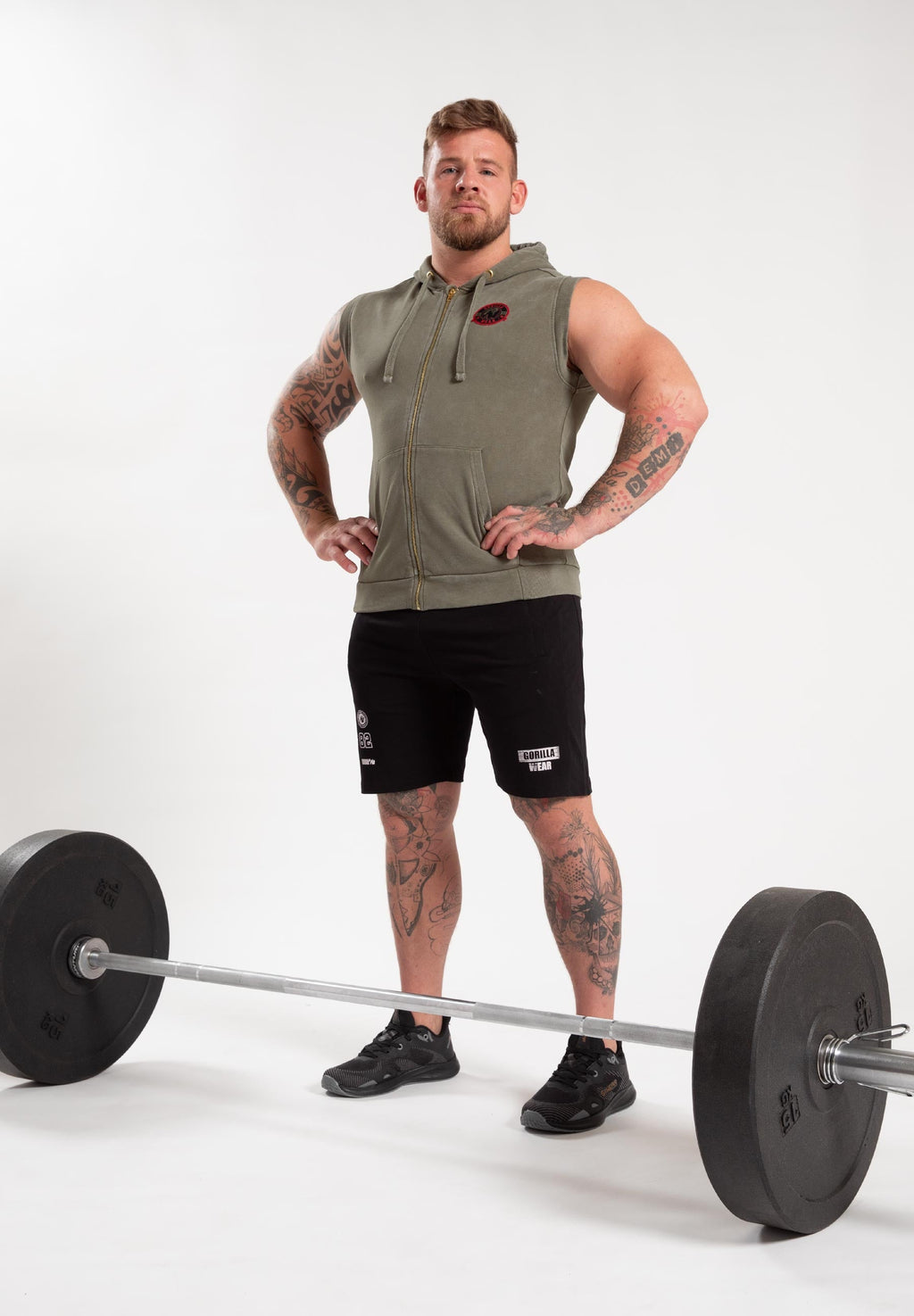 Gorilla Wear Silverdale Sweat à Capuche Sans Manche - Vert Armée